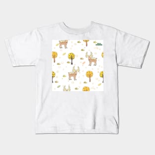 Moose Pattern Kids T-Shirt